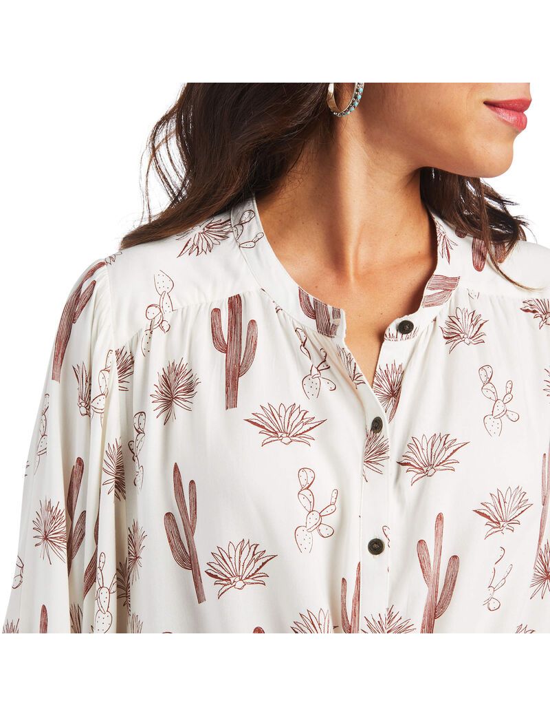 Tops Ariat Cactus Desert Mujer Multicolor | VBPH62830