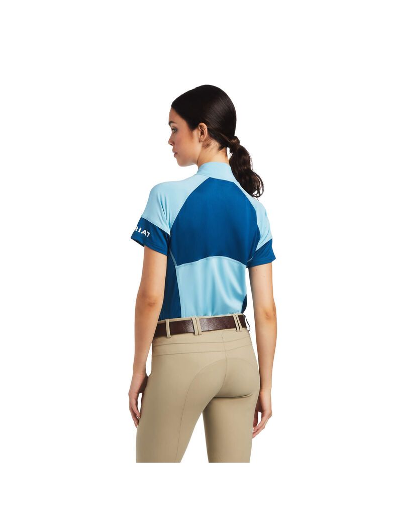 Tops Ariat Cambria Jersey 1/4 Zip Mujer Azules Azules | MNQR48093