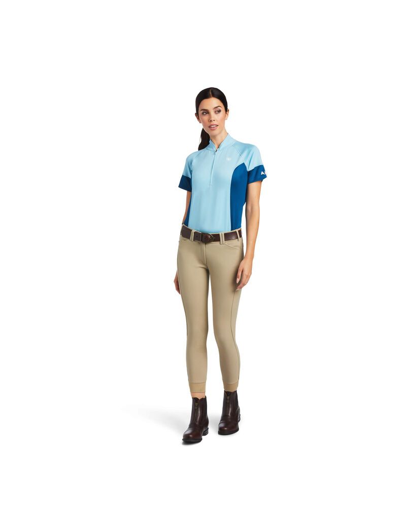 Tops Ariat Cambria Jersey 1/4 Zip Mujer Azules Azules | MNQR48093