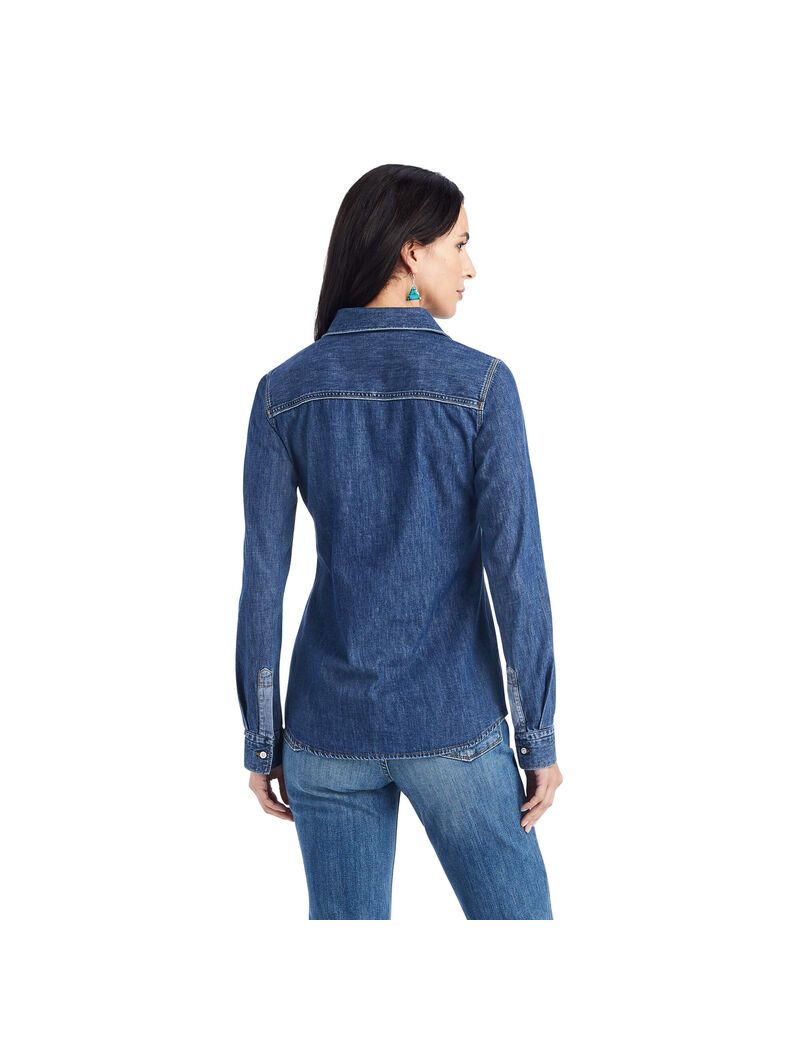 Tops Ariat Farriday Denim Mujer Multicolor | FVPB56417