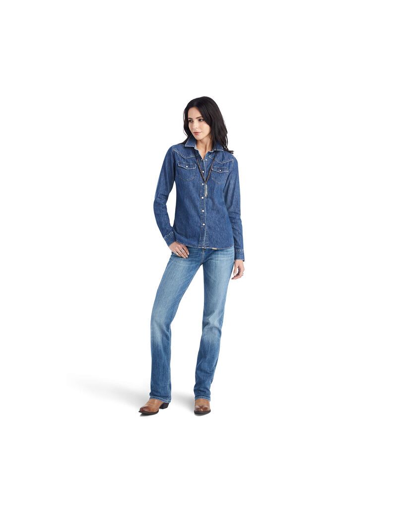 Tops Ariat Farriday Denim Mujer Multicolor | FVPB56417