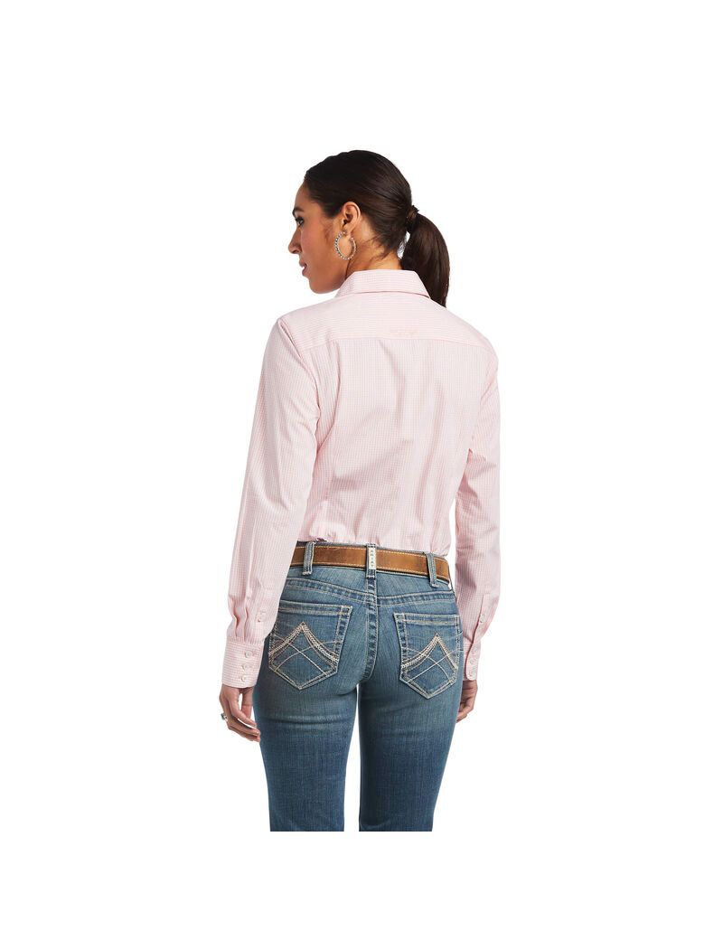 Tops Ariat Kirby Stretch Mujer Rosas Blancas | LDOJ86973