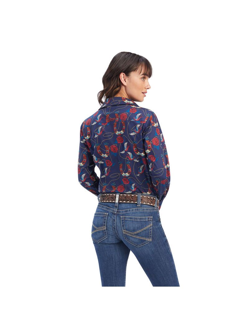 Tops Ariat Kirby Stretch Mujer Rosas | UFHE49652