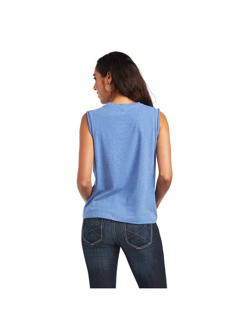 Tops Ariat Mama Tee Mujer Azules | ZUQN10237