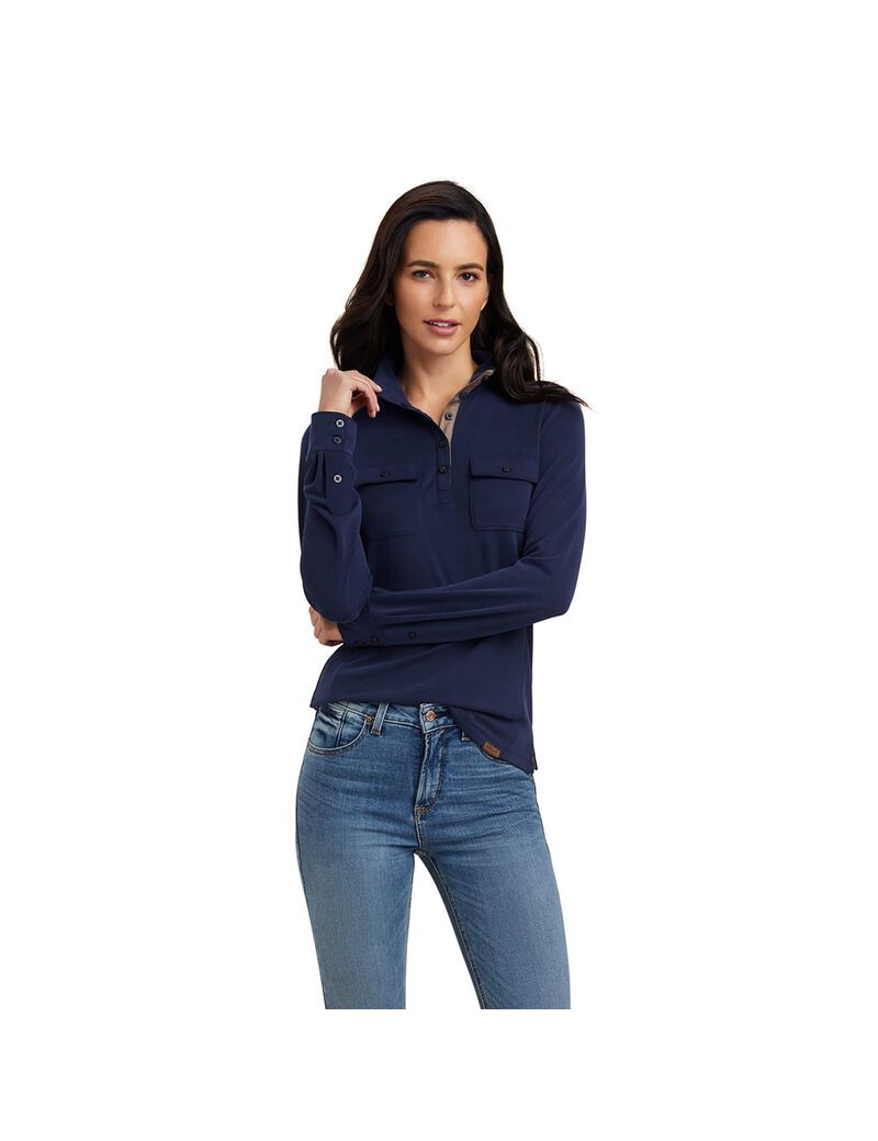 Tops Ariat Overbrook Mujer Azul Marino | JOZC67418