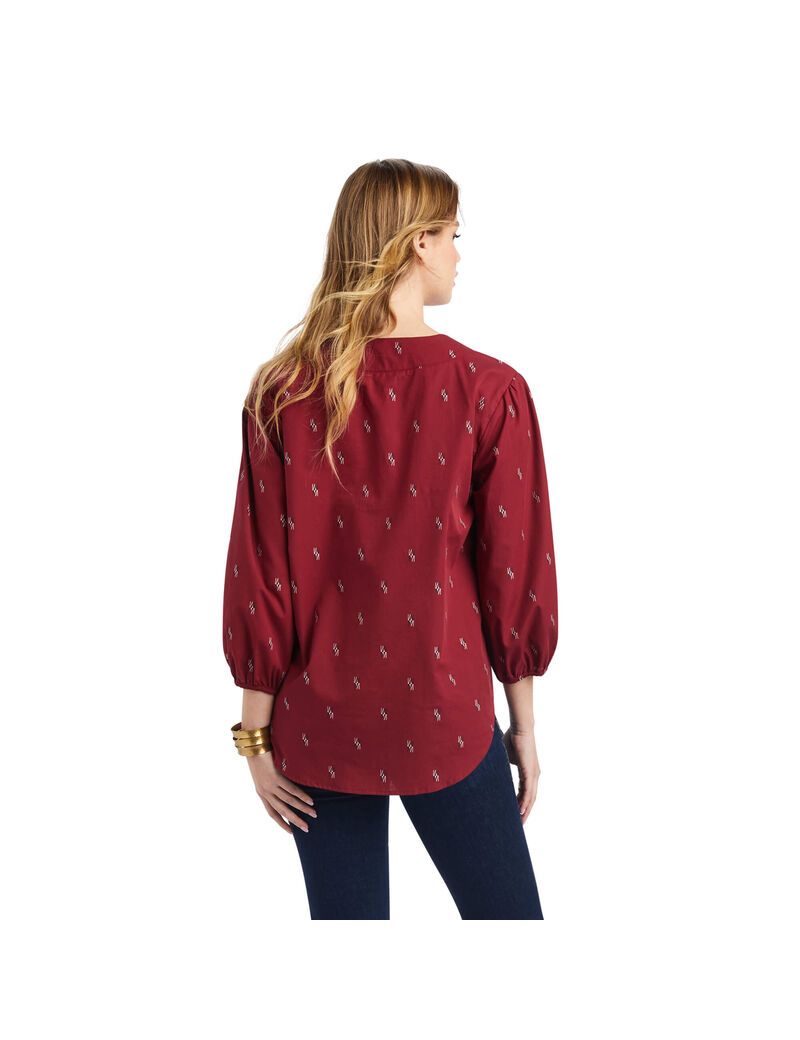 Tops Ariat Peasant Chimayo Blouse Mujer Multicolor | IJQM09413