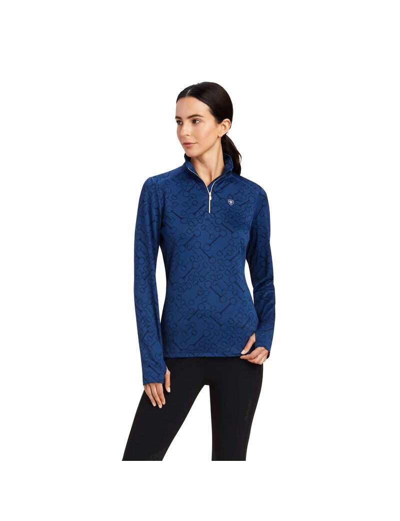 Tops Ariat Prophecy 1/4 Zip Mujer Azules | UHCX25698