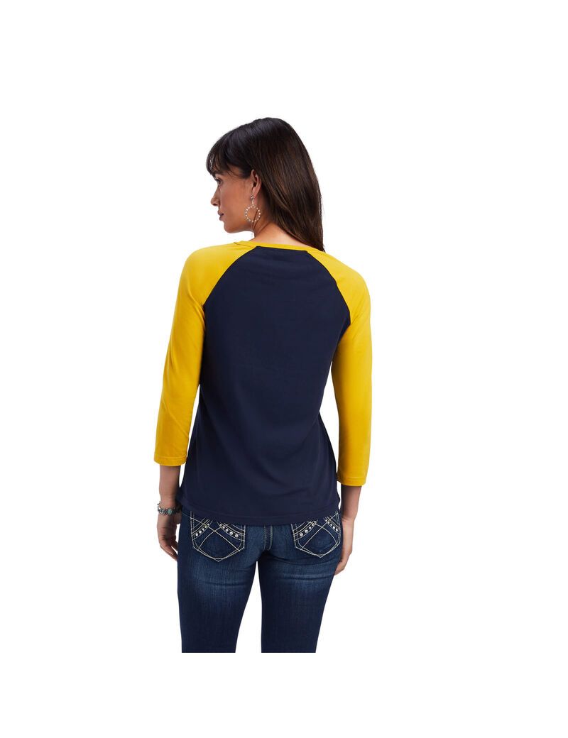 Tops Ariat REAL Arrow Classic Fit Mujer Azul Marino | FOSA74023