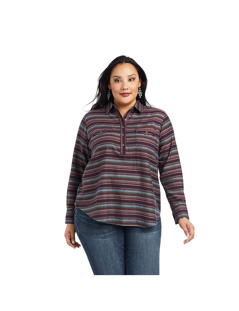 Tops Ariat REAL Billie Jean Popover Mujer Rayadas | EBQX54382