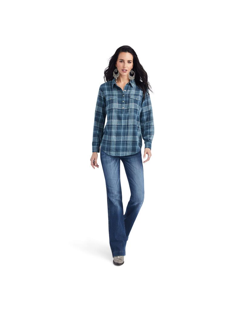 Tops Ariat REAL Billie Jean Popover Mujer Multicolor | HZAS89342