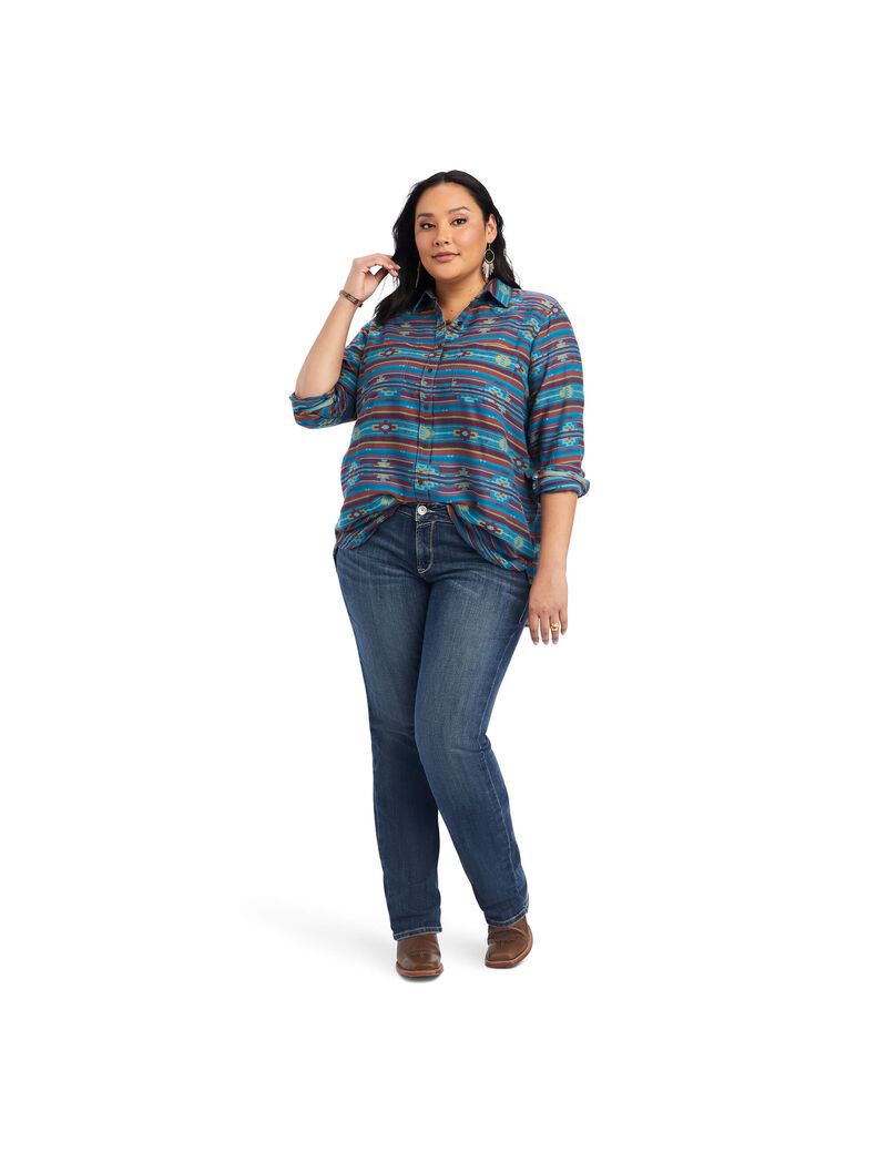 Tops Ariat REAL Billie Rae Mujer Multicolor | WCIS97324