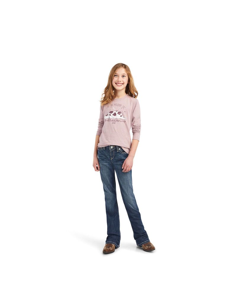 Tops Ariat REAL Dreamin Mood Niños Rosas | QFHC65417