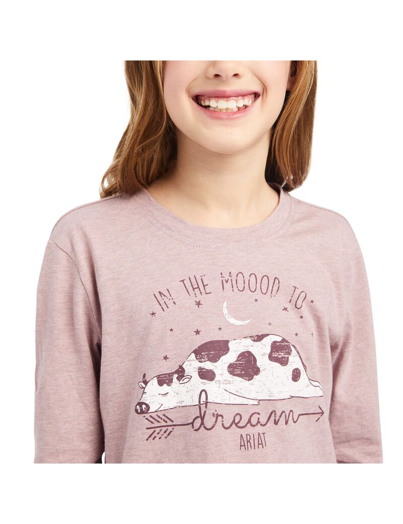 Tops Ariat REAL Dreamin Mood Niños Rosas | QFHC65417