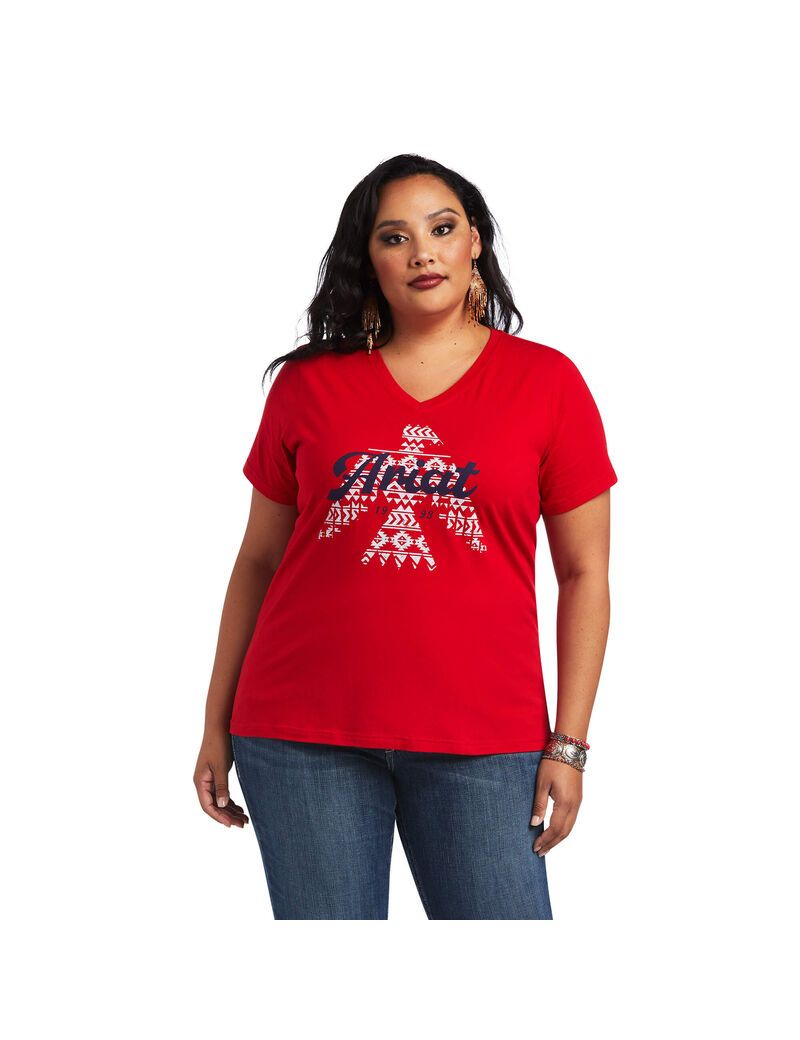 Tops Ariat REAL Firebird Tee Mujer Multicolor | TZMF04215