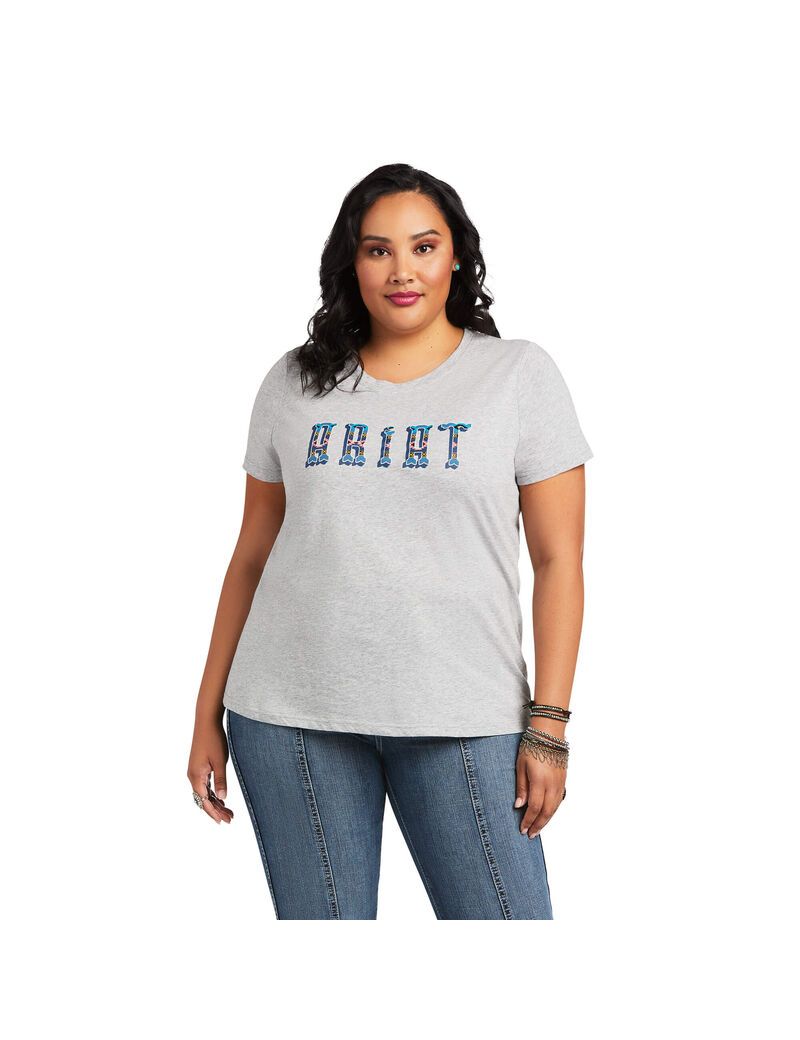 Tops Ariat REAL Kinship Tee Mujer Gris | ZNYT90874