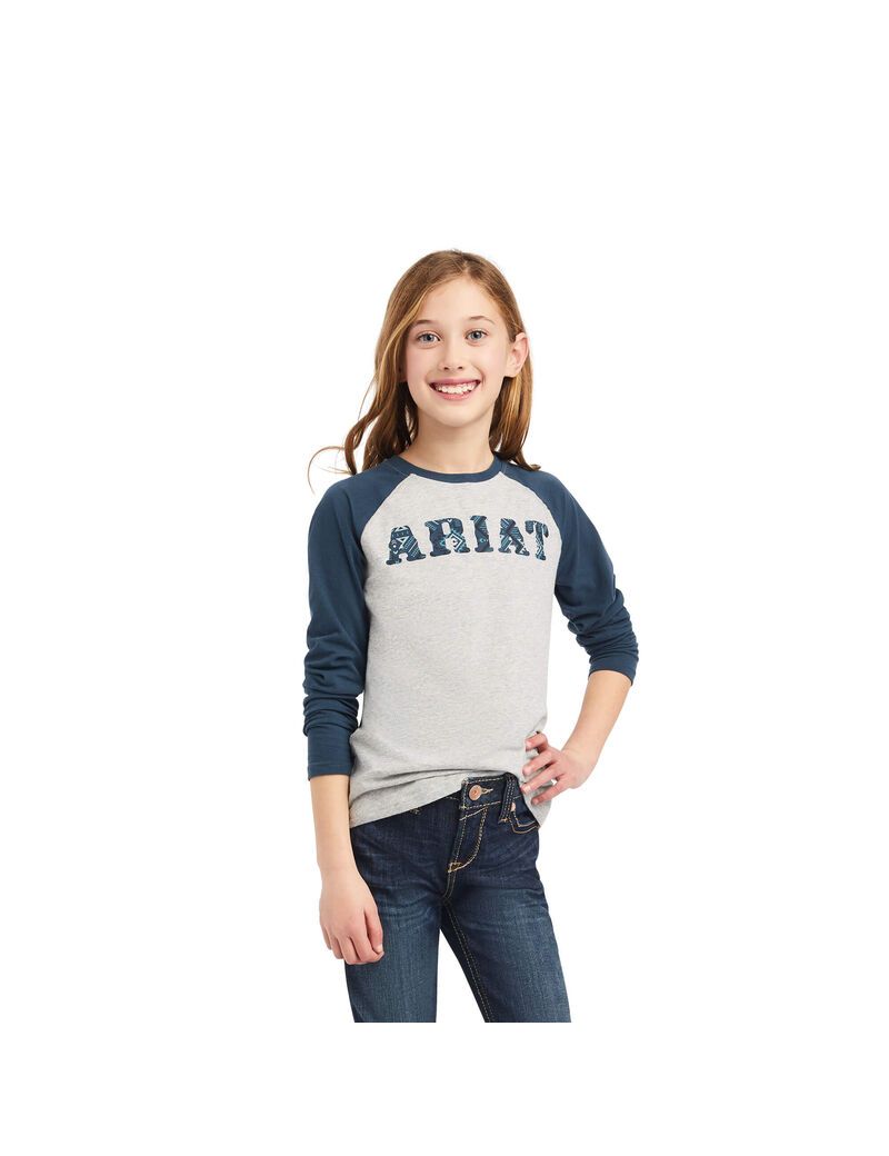 Tops Ariat REAL Zuma Baseball Niños Gris | OFEW01945