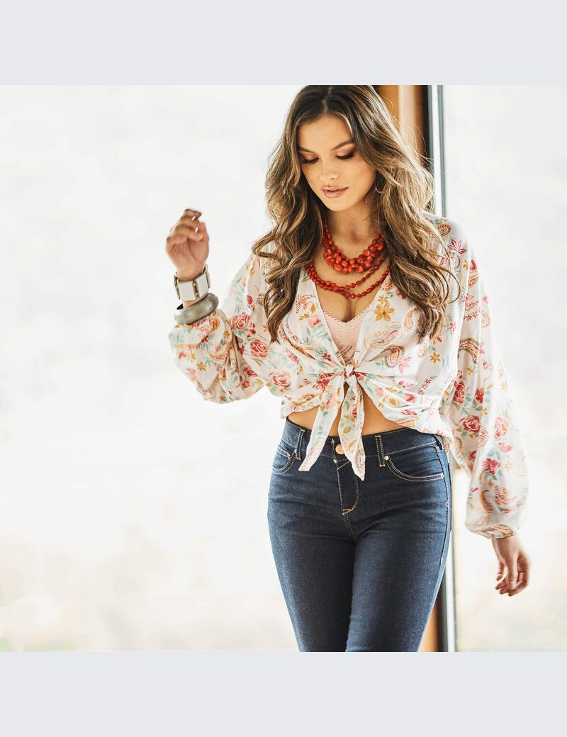 Tops Ariat Rose Garden Wrap Mujer Multicolor | DKXN78316