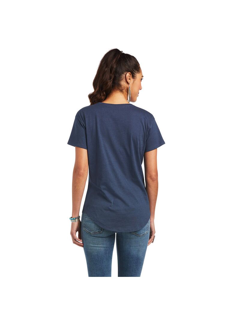 Tops Ariat Sonora Logo Mujer Azul Marino | JAON27186