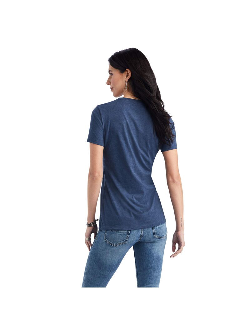 Tops Ariat Star Calf Tee Mujer Azul Marino | VAMK13094