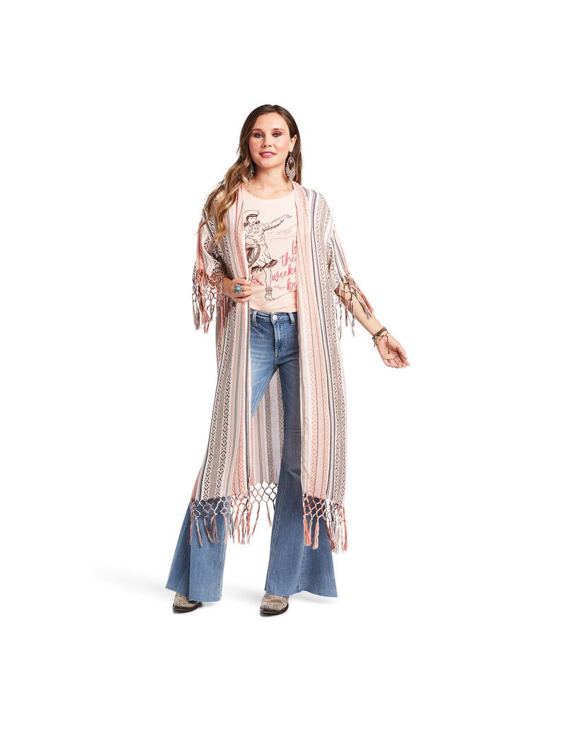 Tops Ariat Sunset Kimono Wrap Mujer Multicolor | VTLY12347