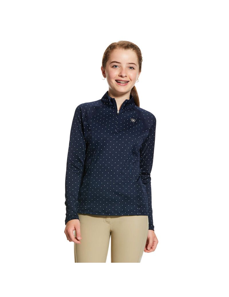 Tops Ariat Sunstopper 2.0 1/4 Zip Niños Azul Marino | VOGU64198