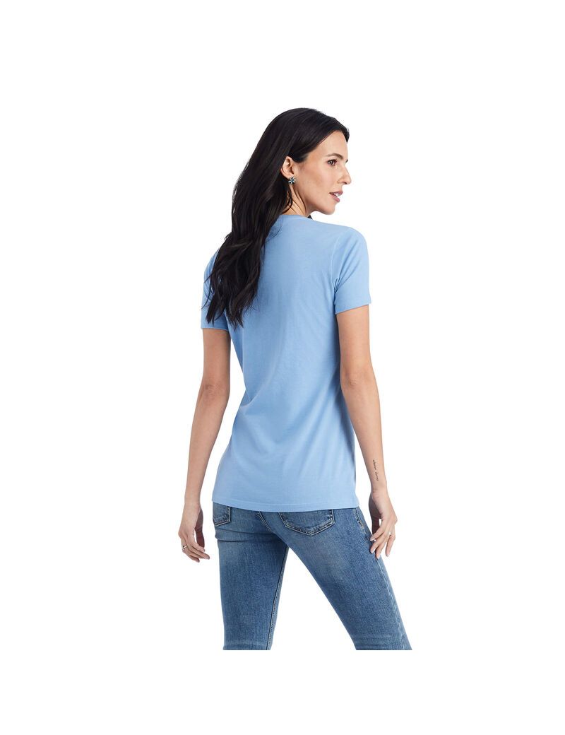 Tops Ariat Wild Heart Tee Mujer Azules Claro | QKGA51467