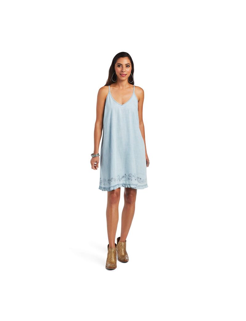 Vestido Ariat Meadow Mujer Azules Claro | SXBP50319