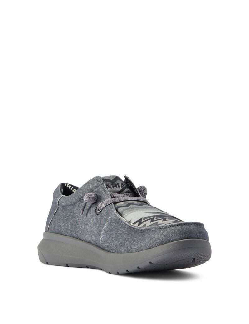 Zapatillas Ariat Hilo Stretch Encaje Hombre Gris | LEWG72831